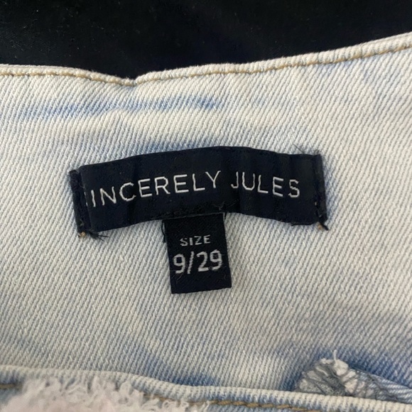 Sincerely Jules Jean High Cut Long Skirt sz 9 / 29 - Picture 10 of 10